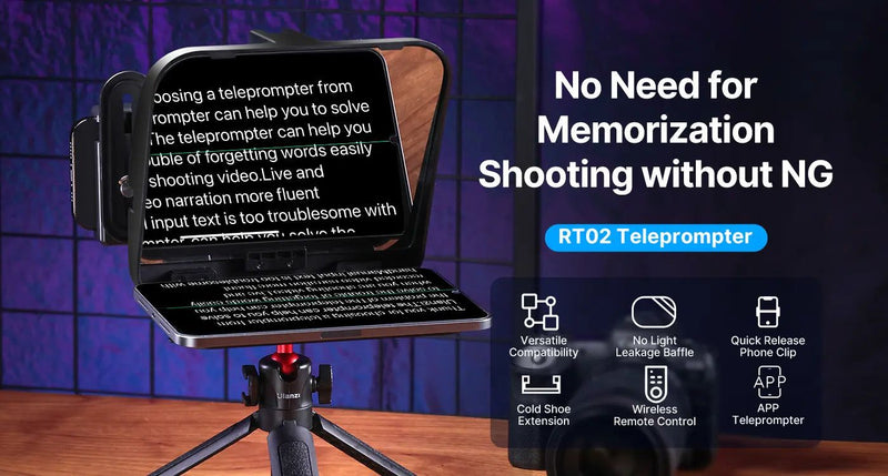 Ulanzi RT02 Universal Teleprompter for Tablets and Smartphones