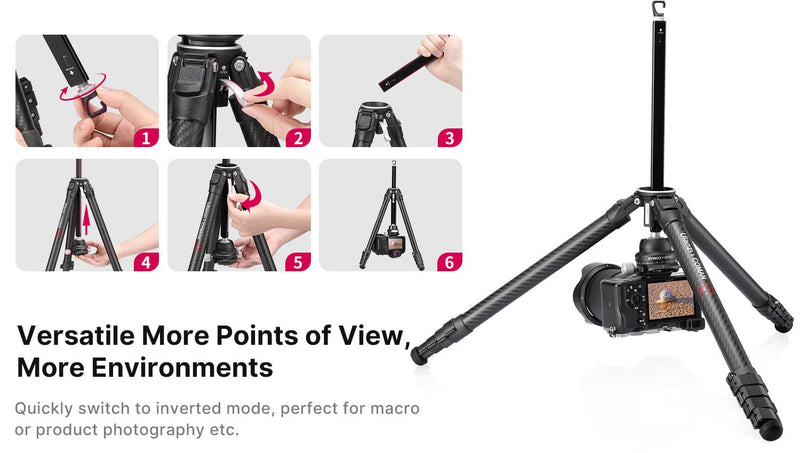 Ulanzi Zero-Y Carbon Fiber Lightweight Travel Tripod