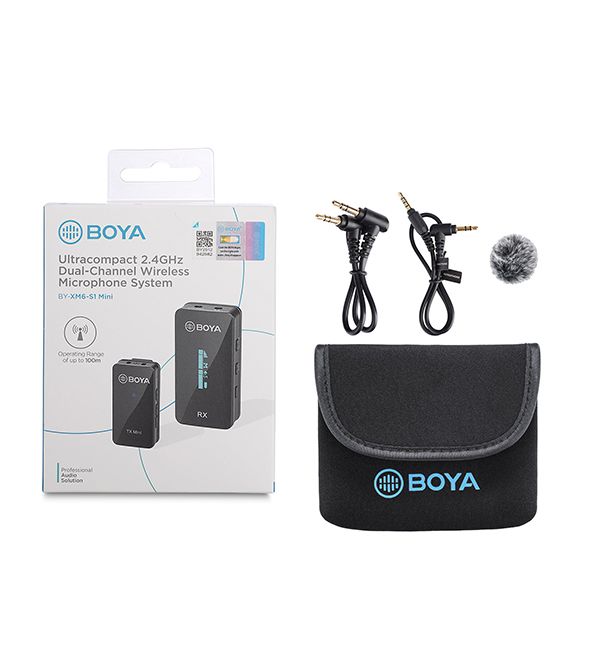 BOYA Ultracompact 2.4GHz Dual-Channel Wireless Microphone System