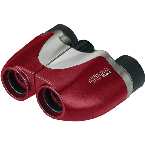 Vixen JOYFUL MS 8X21 CF Compact Poro Prism Binoculars (Red)